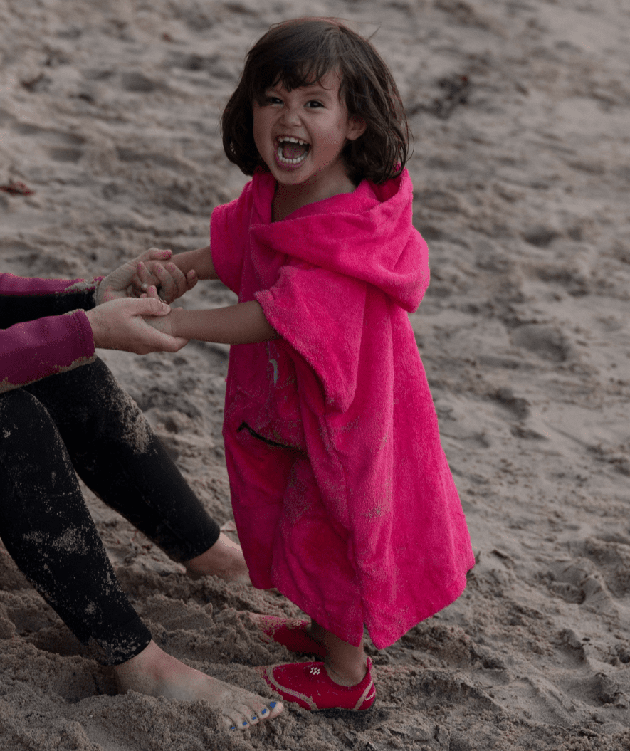 Watery kylpyponcho lapsille (1-6) - puuvilla - tummansininen